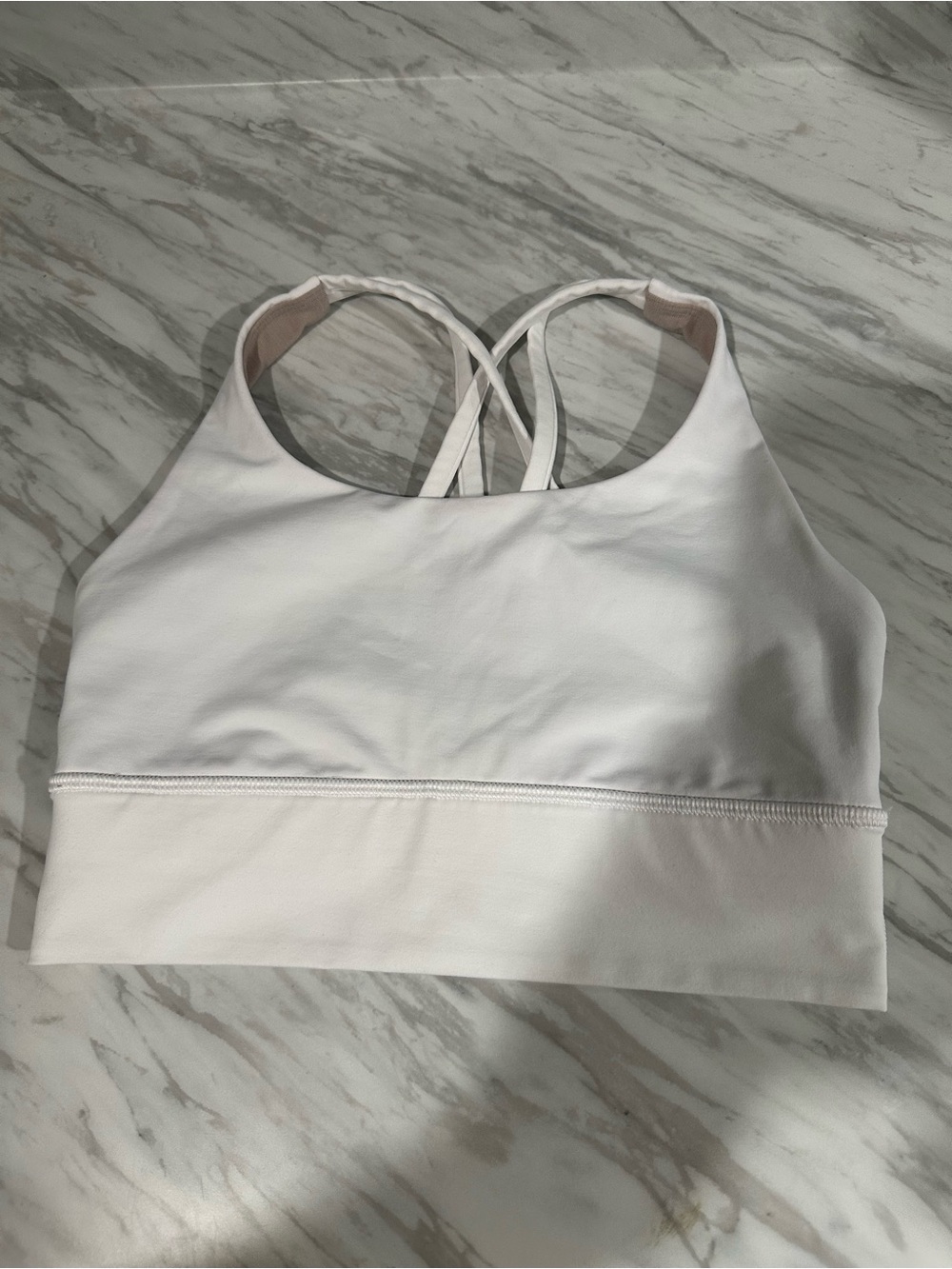 lululemon athletica White Strappy Crossback Sports Bra